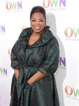 Oprah Winfrey en el lanzamiento de su propio canal de tv