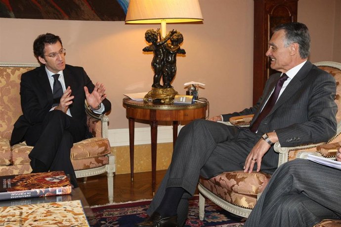 El presidente de la Xunta, Alberto Núñez Feijóo, y el presidente de la República