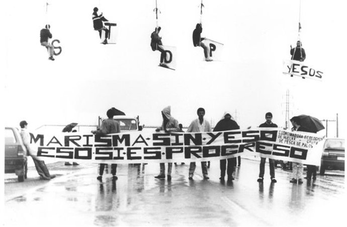 Protesta contra los vertidos de fosfoyeso hace 25 años