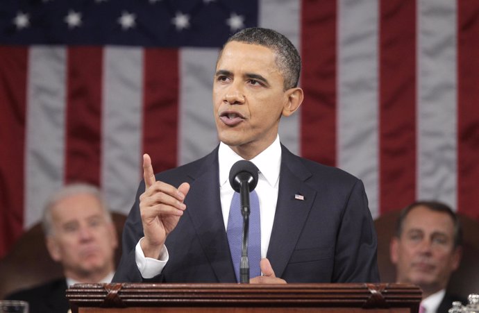 presidente de Estados Unidos, Barack Obama, en el discurso sobre el Estado de la