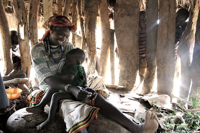 Poblado campesino en Etiopía