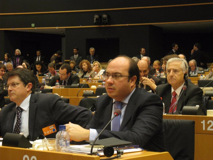 Los alcaldes deLorca y Puerto Lumbreras el Parlamento Europeo