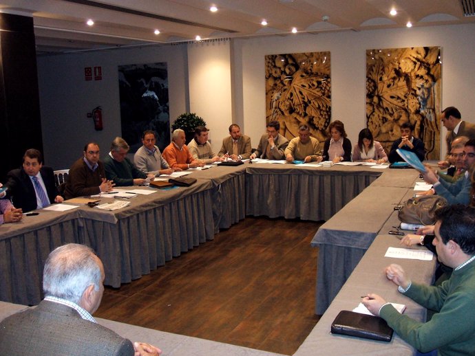 Reunión de la junta directiva de Feragua en Mengíbar (Jaén)
