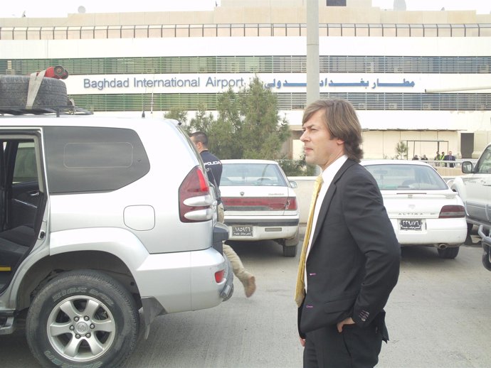 El juez Pedraz a su llegada a Bagdad