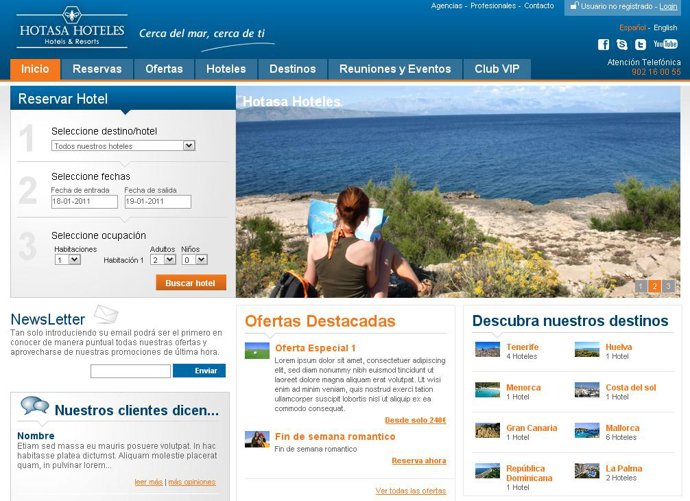 Nueva Web De Hotasa Hoteles