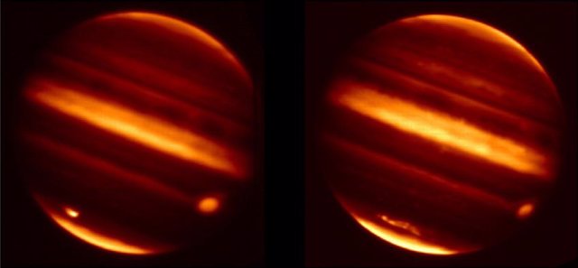 Júpiter con impacto de asteroide