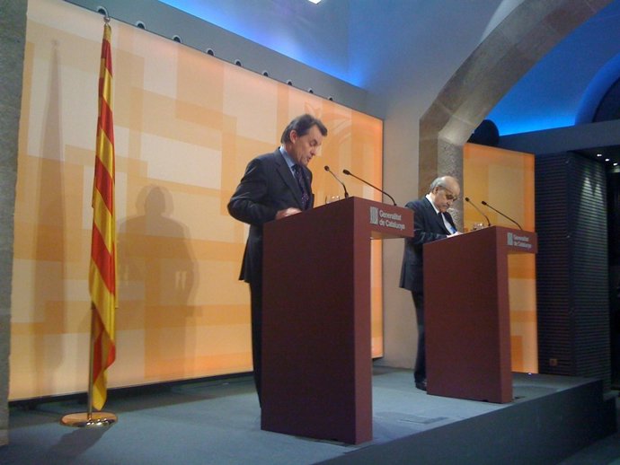 Rueda de prensa Mas y Mas-Colell