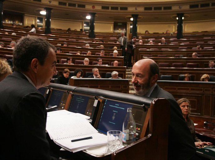 Zapatero y Alfredo Pérez Rubalcaba