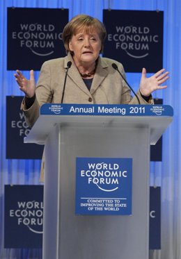 Angela Merkel (Alemania) en el Foro de Davos