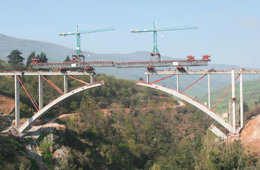 Construcción de un viaducto del AVE