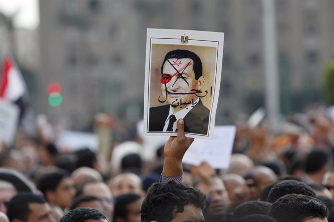 Imagen del presidente egipcio, Hosni Mubarak