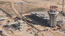 Estado de la torre de control y parte de la terminal del nuevo aeropuerto intern
