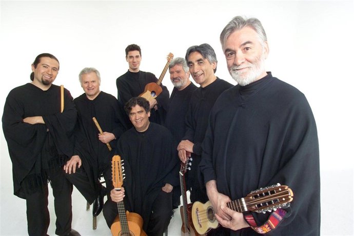 Integrantes del grupo chileno Quilapayún