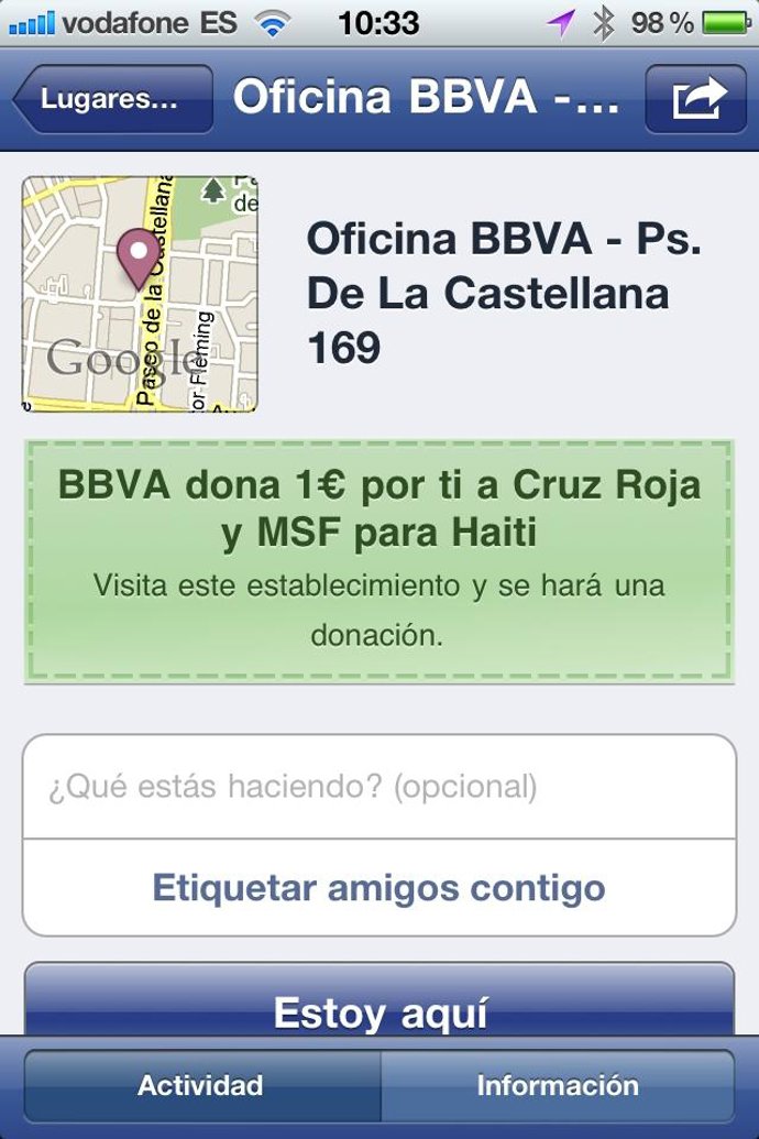 BBVA en Facebook Ofertas