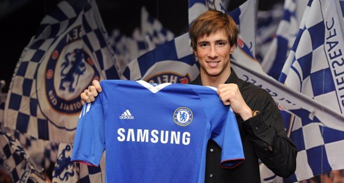 Fernando Torres con la camiseta del Chelsea