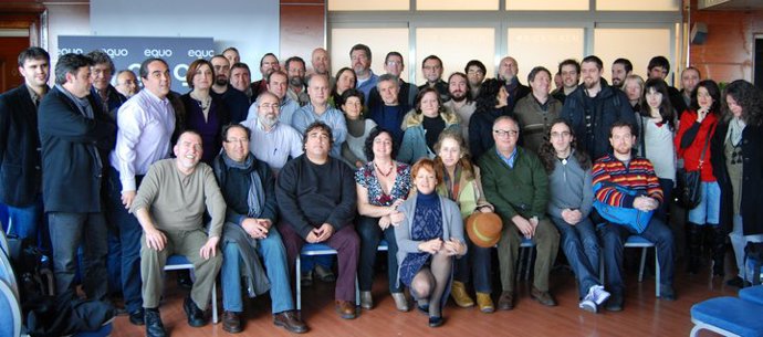 Presidenta del grupo Parlamentario Europeo Verde y los representantes de la red-