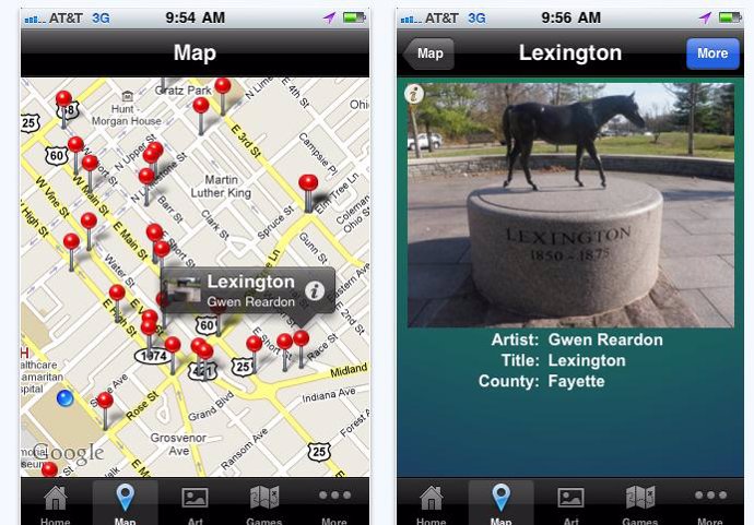 Aplicación para iPhone sobre el arte en EE.UU.