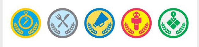 'Badges' o insignias de Foursquare universidades
