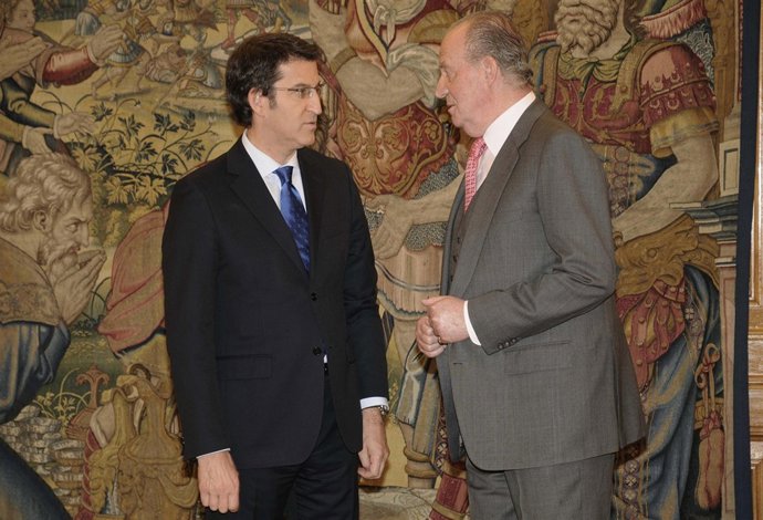 El Rey con Alberto Núñez Feijóo