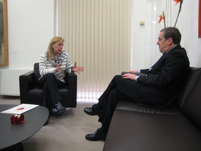 Reverte, con el alcalde de Alcantarilla