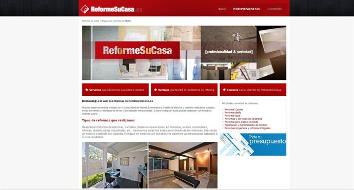 Web de reformas del hogar.