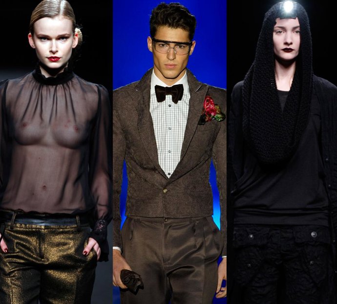 Montaje con los desfiles de la segunda jornada de la 080 Barcelona Fashion 