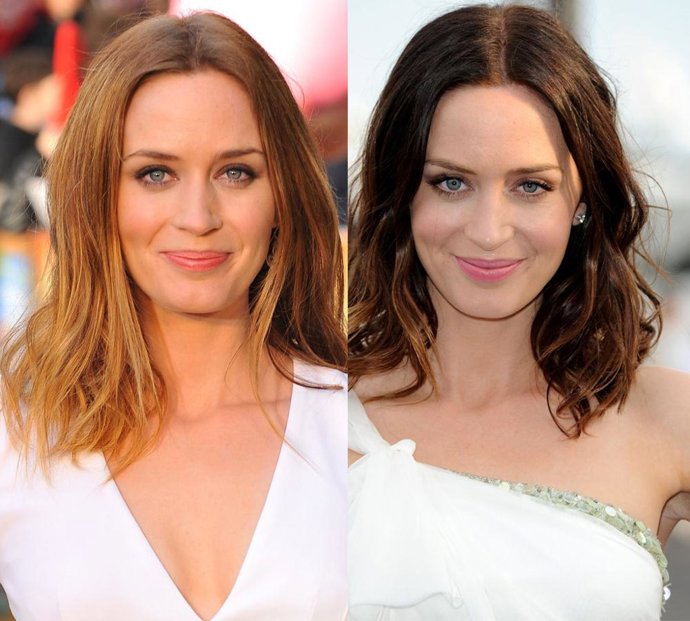 Montaje de la actriz Emily Blunt 