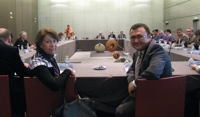 Heredia, durante la reunión de la reunión de la ejecutiva provincial del PSOE