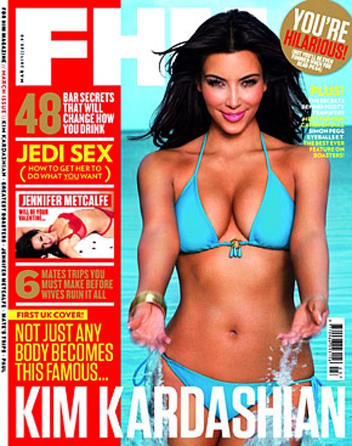 Kim Kardashian en la portada de la revista 'FHM' 