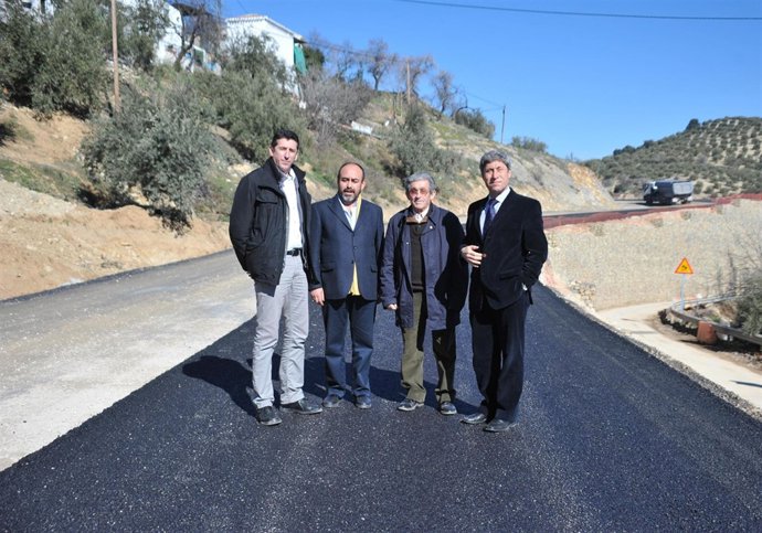 En las obras de la carretera.