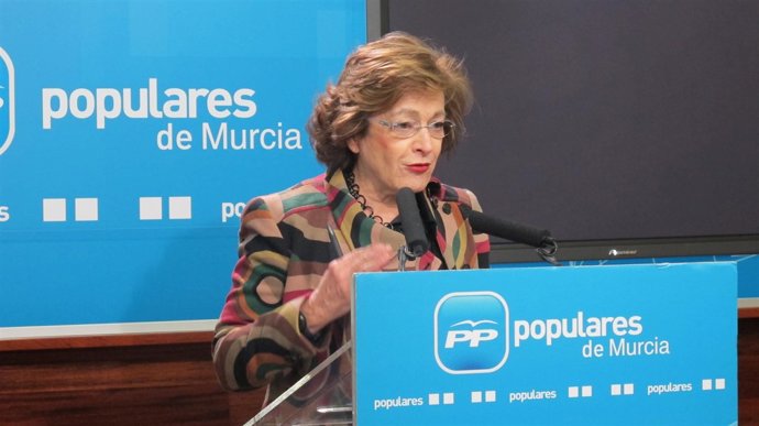La eurodiputada, en la rueda de prensa