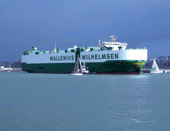 Uno de los  buques de la naviera Wallenius Wilhelmsen