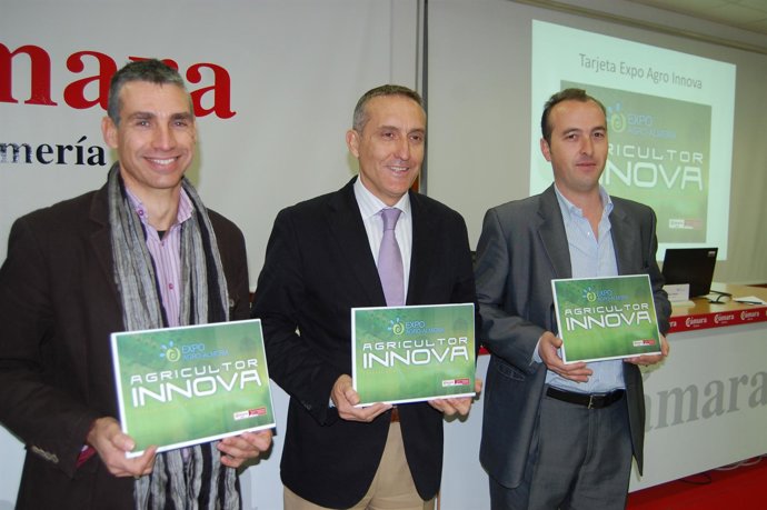 Manuel Galdeano, presidente de Coexphal, Miguel López, presidente de Expo Agro y