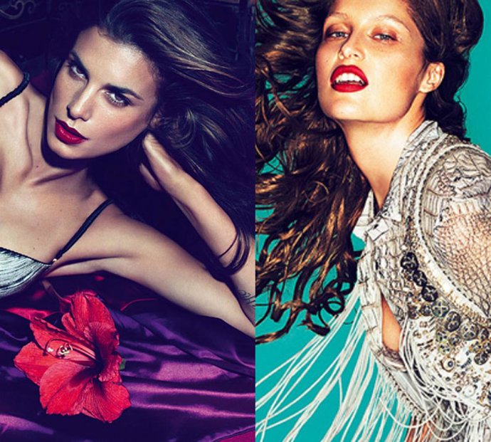 Montaje de Elisabetta Canalis y Laetitia Casta para Roberto Cavalli 