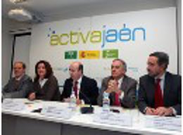 Muñoz, Moreno, Zarrías, Maganto y López en la rueda de prensa.