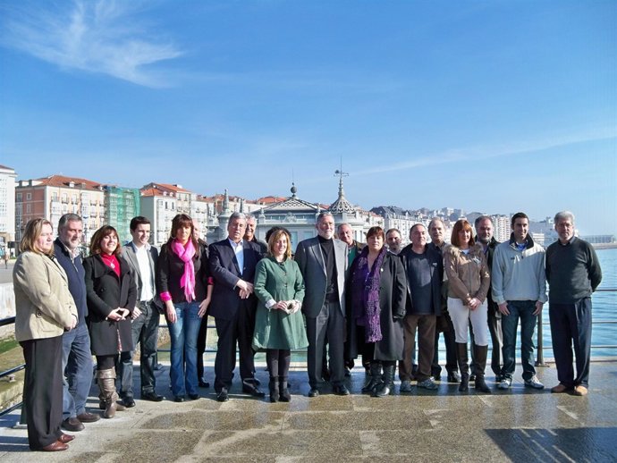 Integrantes de la candidatura socialista al Ayuntamiento de Santander