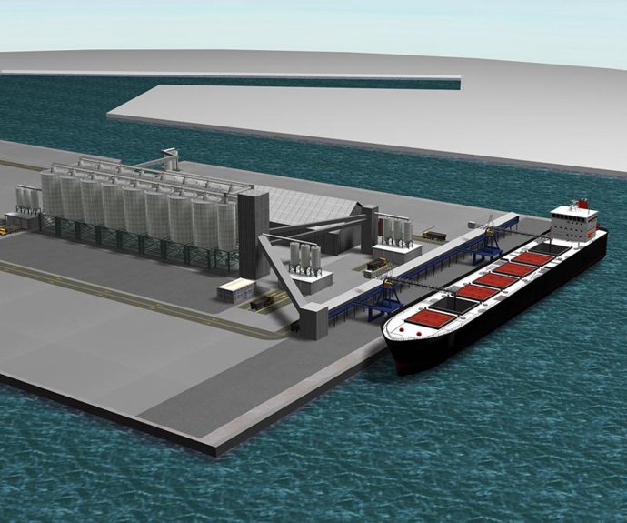 Infografía de la nueva terminal de graneles agroalimentarios