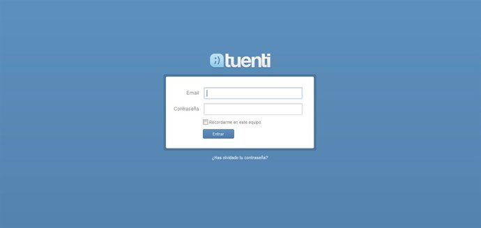 Pantalla de título de Tuenti