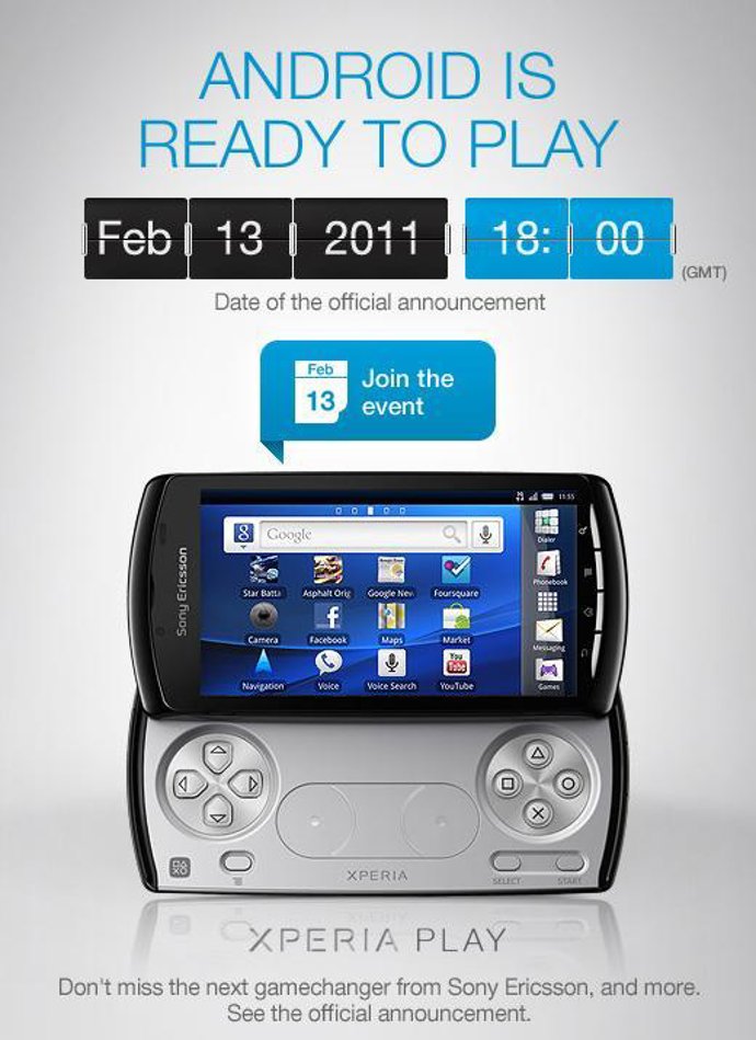 Anuncio de la presentación del Xperia Play de Sony Ericsson