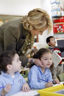 Aguirre en una escuela infantil 