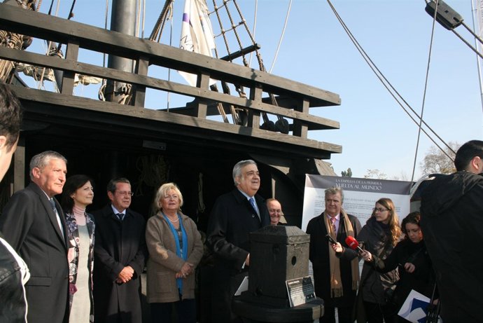 Presentación de la campaña 'La Empresa de la Primera Vuelta al Mundo' en la Nao 