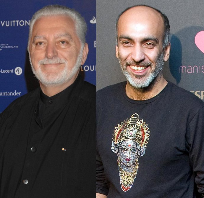 Montaje de los diseñadores Paco Rabanne y Manish Arora 