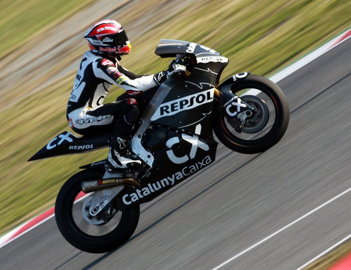 Marc Márquez entrena en Moto2