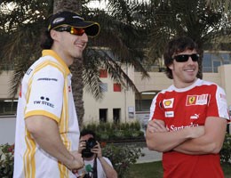 Robert Kubica y Fernando Alonso