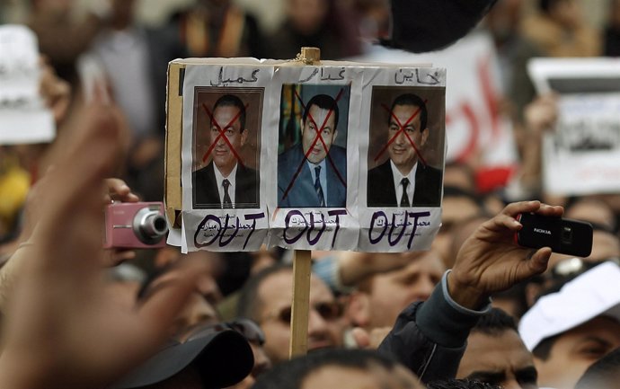 Manifestaciones contra Hosni Mubarak