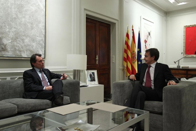 Zapatero y Mas en la Moncloa