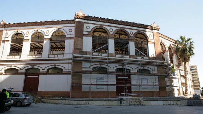 Fachada de la plaza de toros La Malagueta