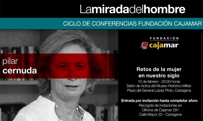 Cartel de la conferencia de Cernuda