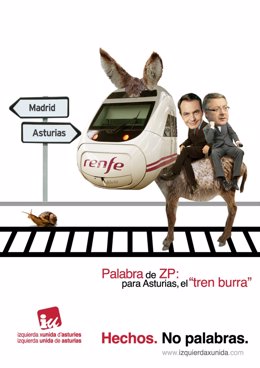 Cartel de la campaña de IU de Asturias