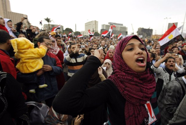 Protestas de egipcios en El Cairo
